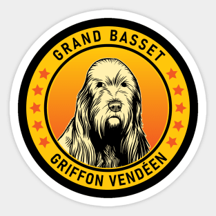 Grand Basset Griffon Vendeen Dog Portrait Sticker